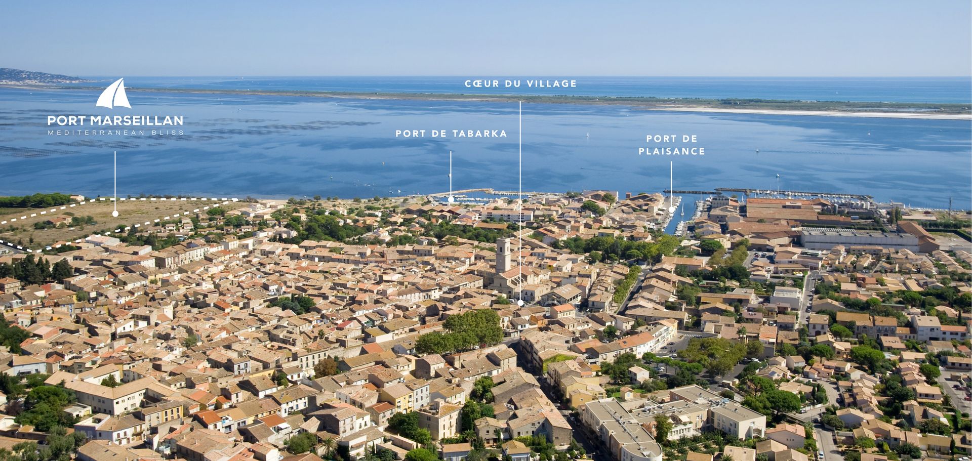 Vue aérienne Port Marseillan